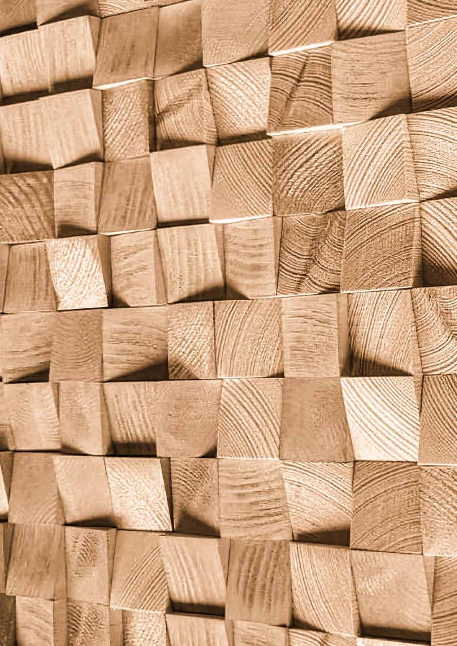 Détail d'un parement en bois massif